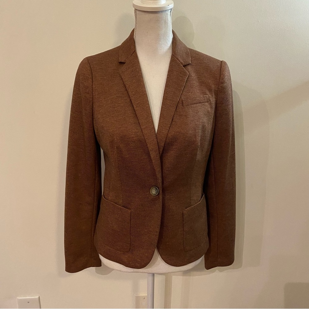 The Limited Blazer Suit Jacket In Rust Single Button Closure Size Small